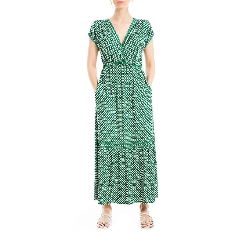 Max Studio Womens Lattice Midi Dress