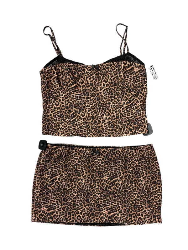 Skirt Set 2pc By Clothes Mentor In Animal Print, Size: Xl