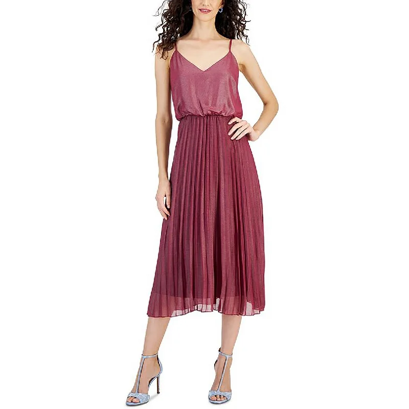 Sam Edelman Womens Metallic Midi Maxi Dress