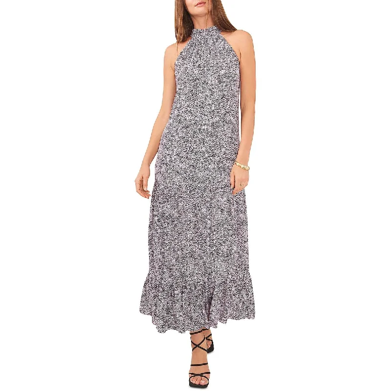 Vince Camuto Womens Mock-Neck Long Maxi Dress