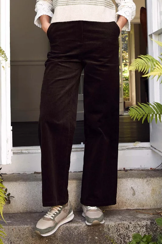 Brooke Stretch Corduroy Trouser | Chocolate