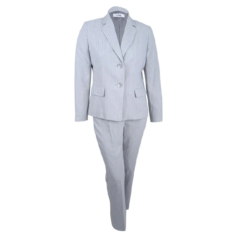 Le Suit Women's Pinstriped Pantsuit