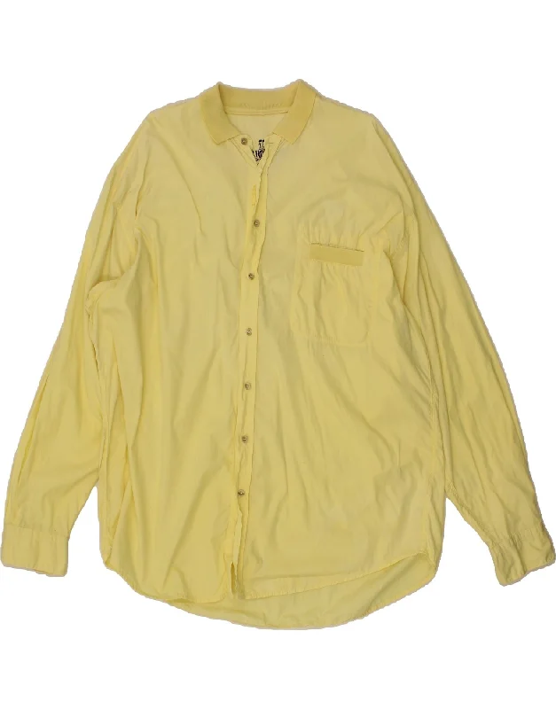 CERRUTI 1881 Womens Shirt UK 18 XL Yellow