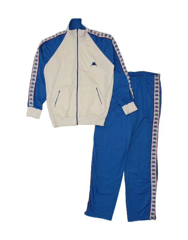 KAPPA Womens Graphic Full Tracksuit IT 54 3XL Blue Colourblock Triacetate