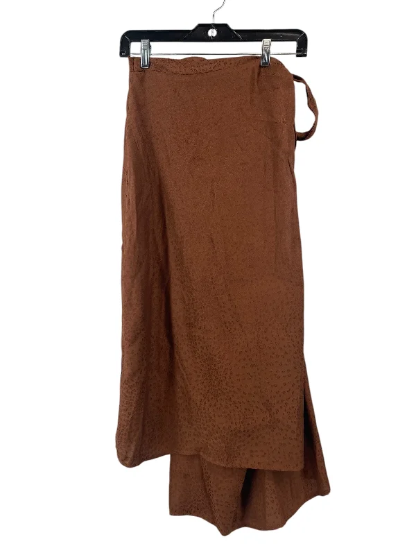 Skirt Midi By Clothes Mentor In Brown, Size: M