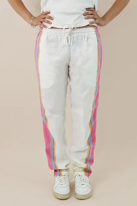 Unisex Kikoy Trousers | White/Pink