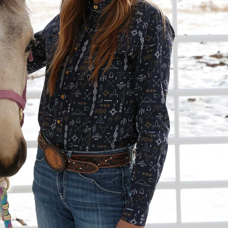 Cruel Denim Navy Print Shirt