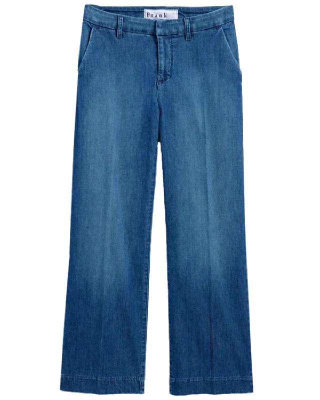 Westport Wide Leg Chino in 1984 Washed Blue