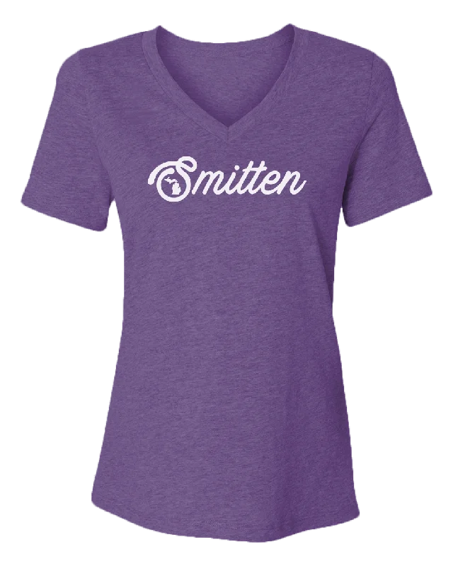 Smitten Script Women's V-Neck Tee