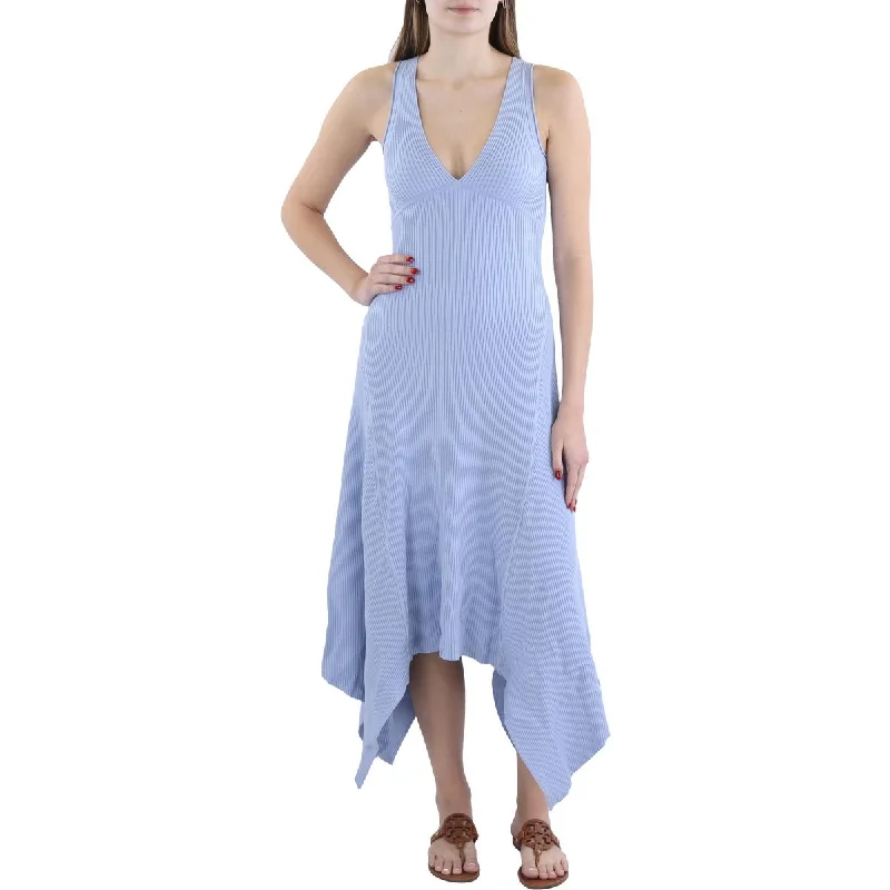 SIMKHAI Womens Ribbed Long Maxi Dress