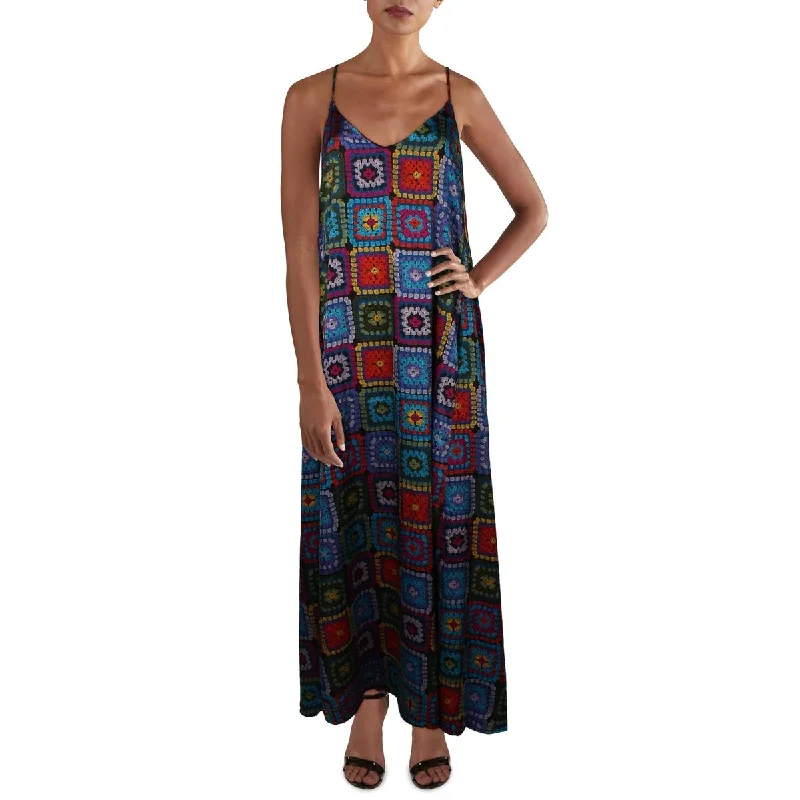 Tahari ASL Womens Printed Long Maxi Dress