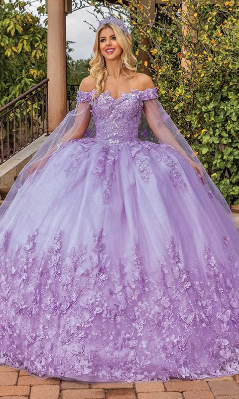 Dancing Queen 1860 - Floral V Cutout Ballgown