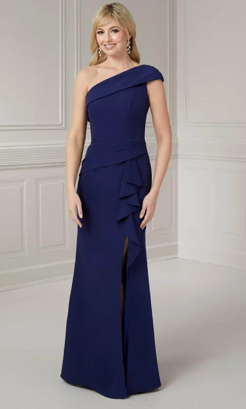 Christina Wu Elegance 17136 - One Shoulder Draped Evening Gown