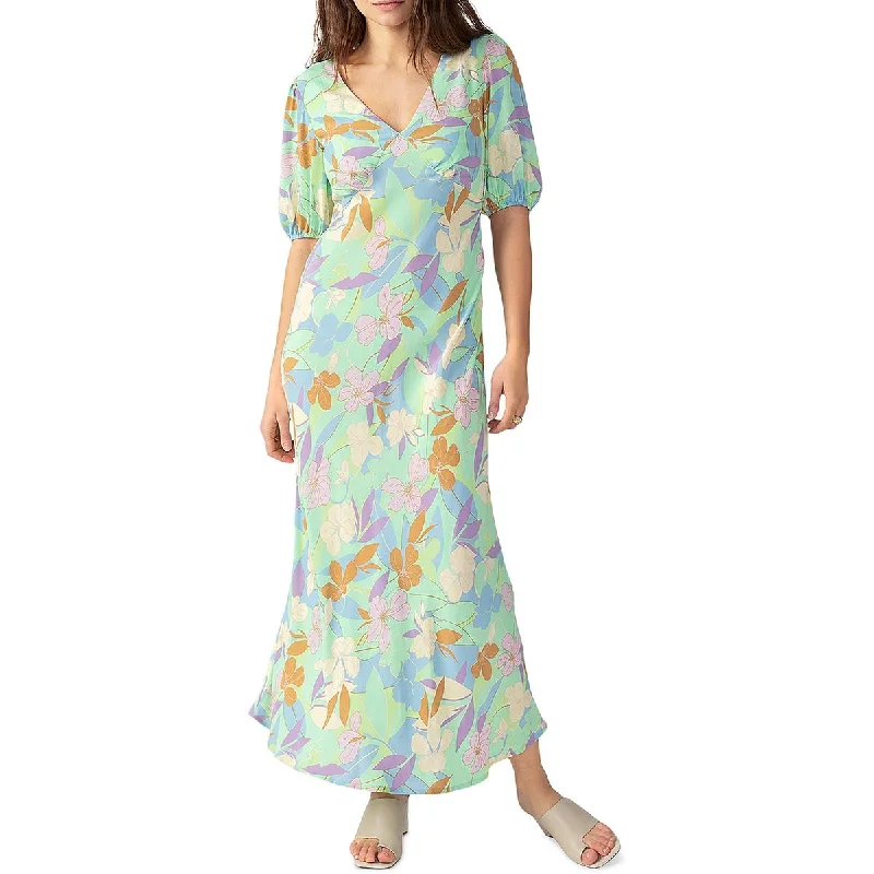 Sanctuary Womens Floral Print Rayon Maxi Dress