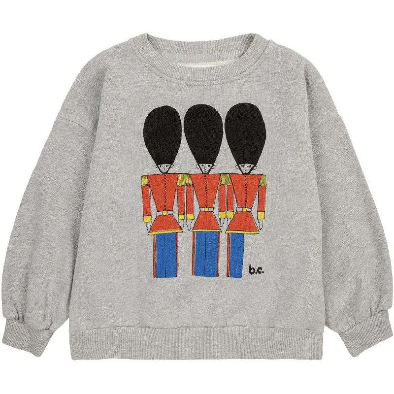 Bobo Choses Light Heather Grey Little Tin Soldiers Sweatshirt