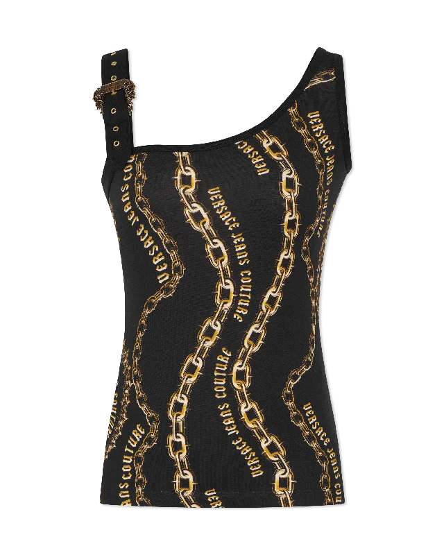 Chain Couture Baroque Buckle Tank Top