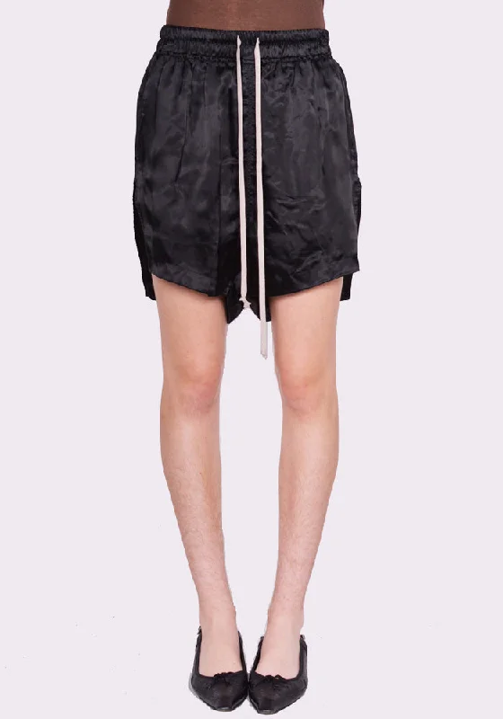 RICK OWENS WOMEN RP02C1351 O BOXER SHORTS BLACK