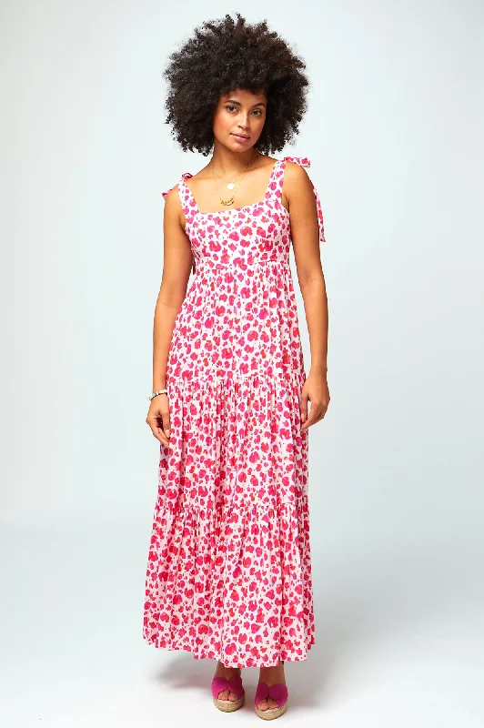 Tabitha Ecovero Viscose Maxi Dress | Cheetah Pink