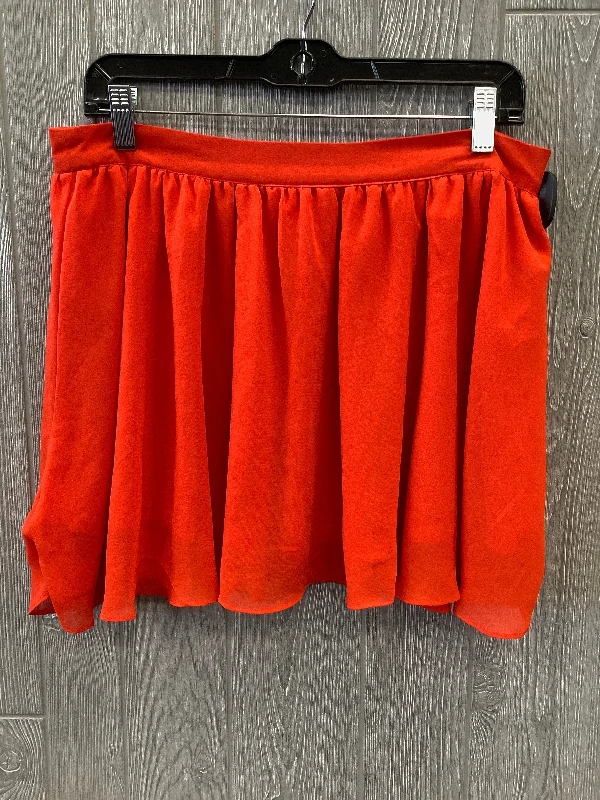 Skirt Midi By Clothes Mentor In Orange, Size: 8