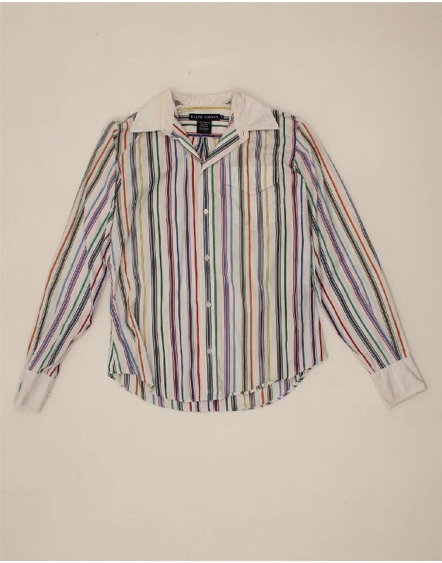 RALPH LAUREN Womens Shirt US 4 Small Multicoloured Striped Cotton