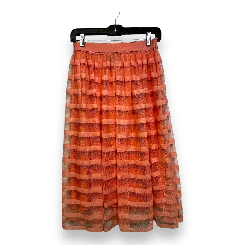 Skirt Midi By Clothes Mentor In Peach, Size: Sp