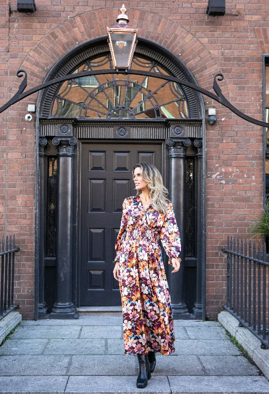 Floral Long Sleeve Maxi Dress