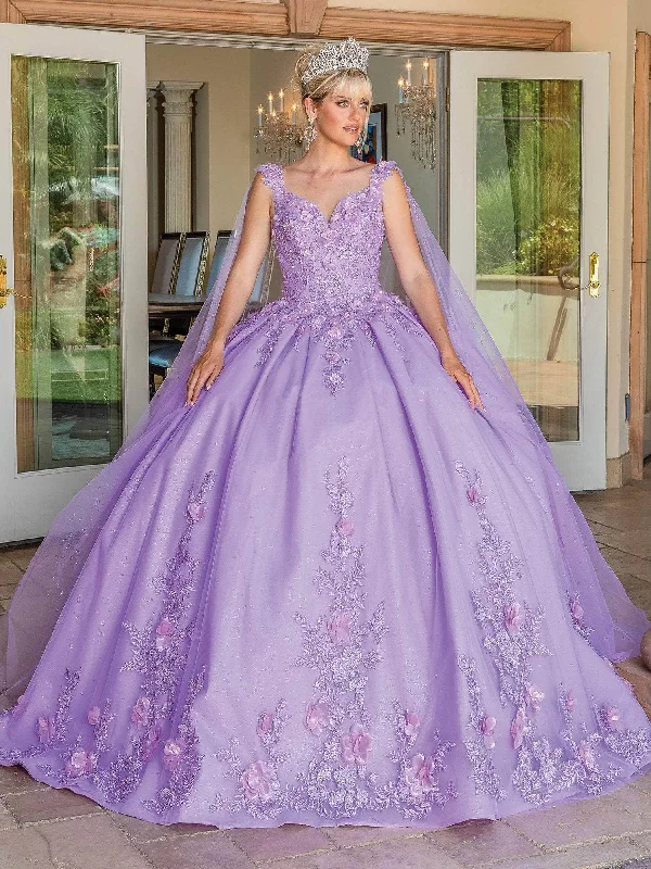 Dancing Queen 1716 - Lace Appliqued Sweetheart Ballgown