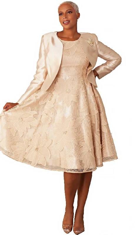 Tally Taylor Church Dress 4806-Champagne