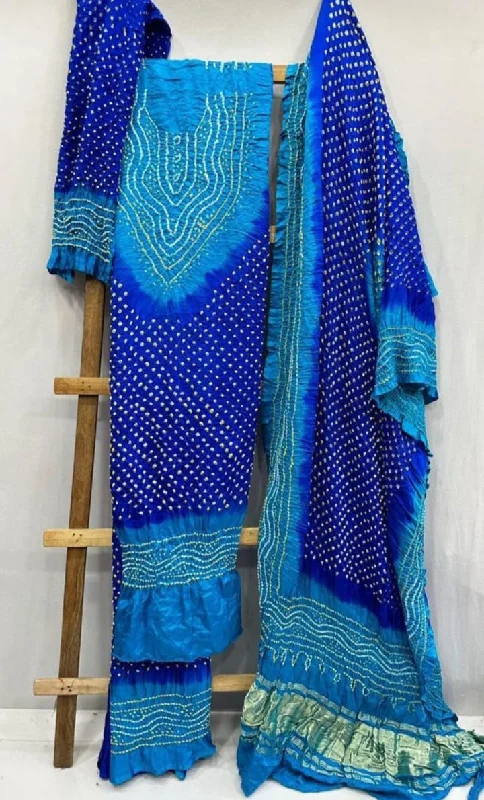 KcPc Pure Gaji Silk Bandhani Designer Salwar Suit  ADL