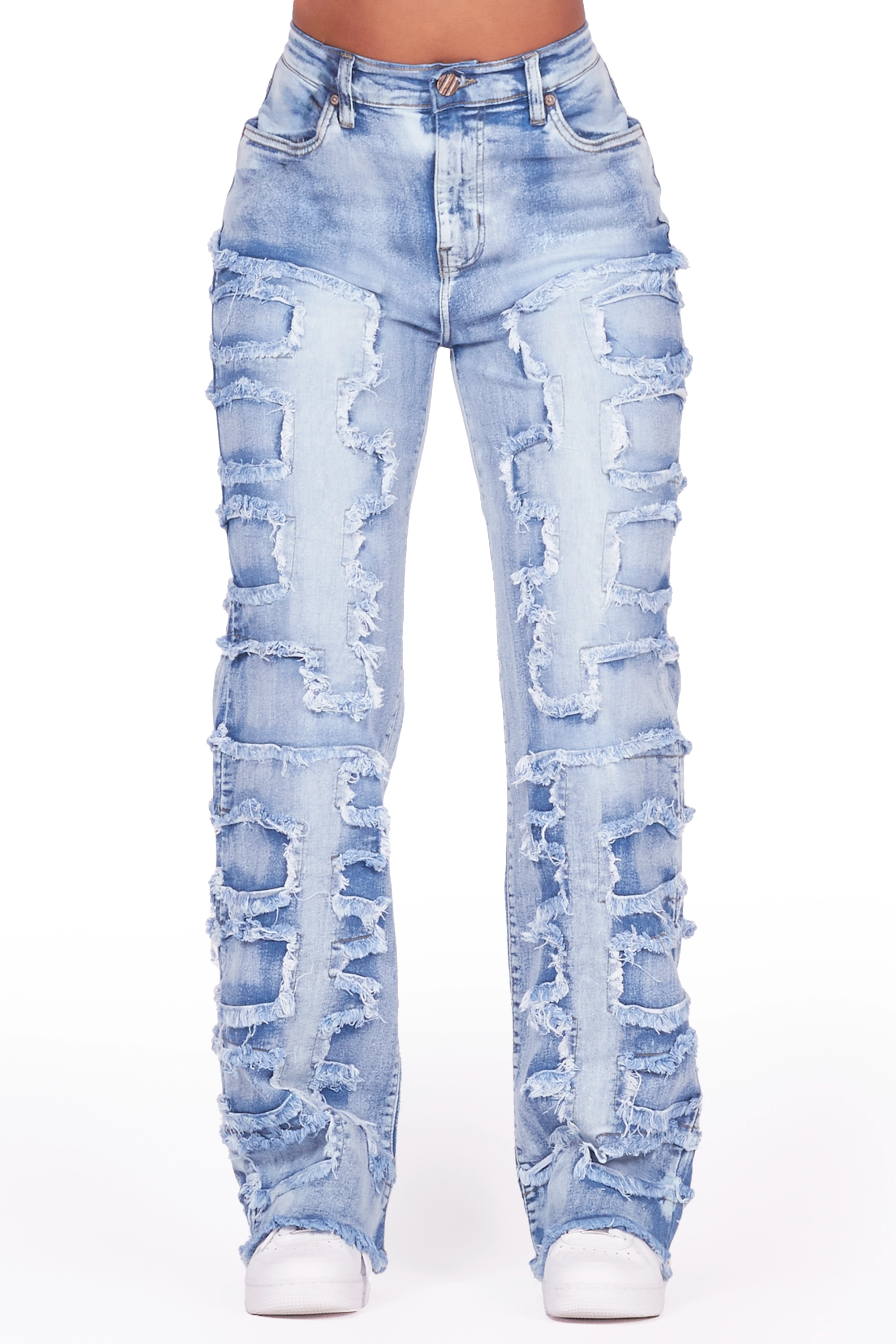 Jhourney Light Wash Baggy Stacked Jean