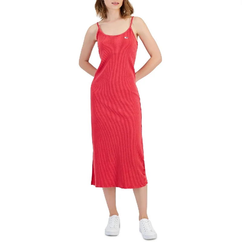 Tommy Jeans Womens Logo Sleeveless Maxi Dress