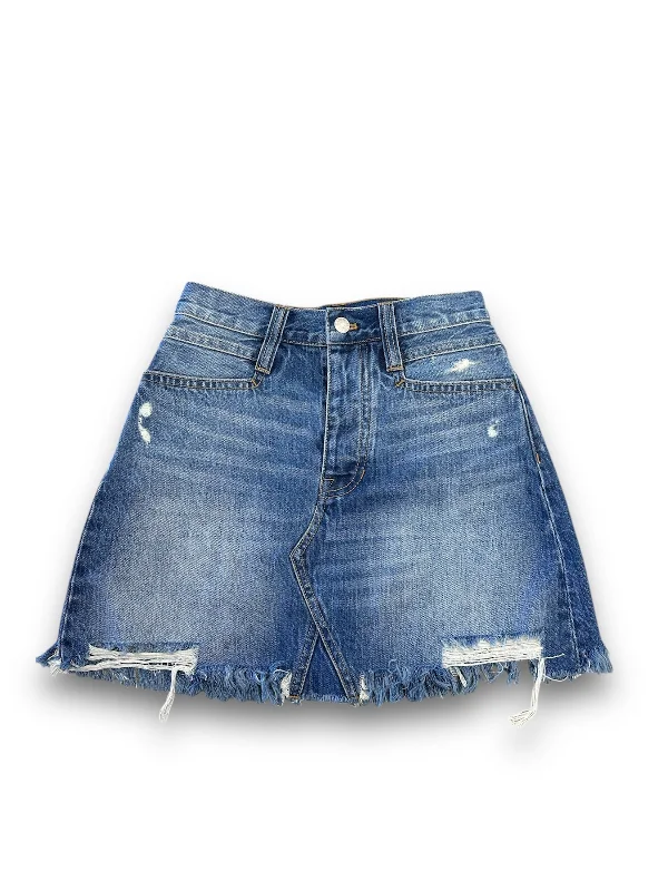 Skirt Mini & Short By Madewell In Blue Denim, Size: 24