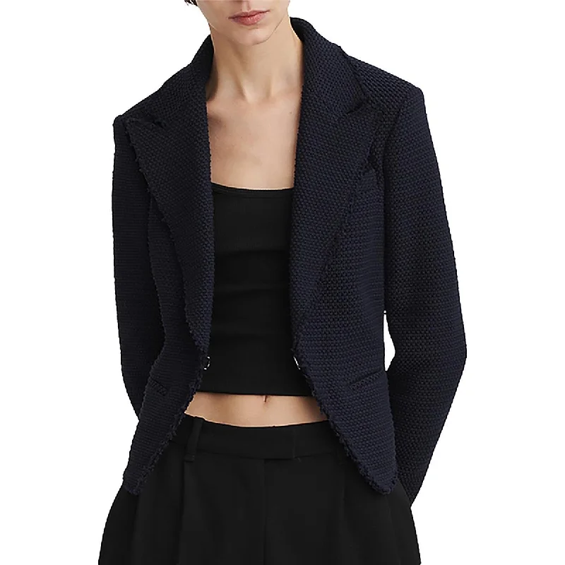 Rag & Bone Womens Elle Tweed Business Open-Front Blazer