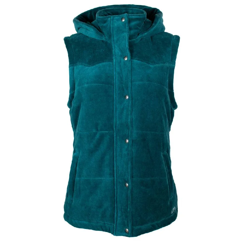 "Hooey Ladies Hooded Vest" Teal