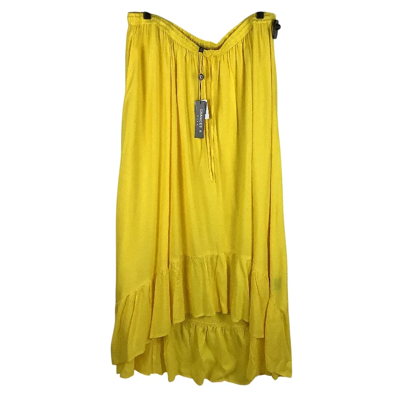 Skirt Maxi By Clothes Mentor In Yellow, Size: 1x