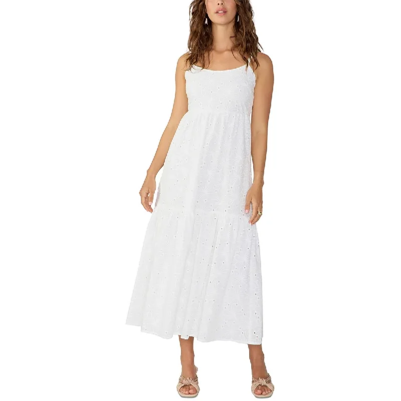 Sanctuary Womens Cotton Embroidered Maxi Dress