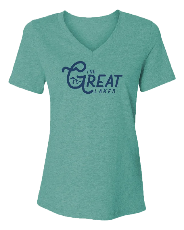 The Great Lakes Women's V-Neck Tee