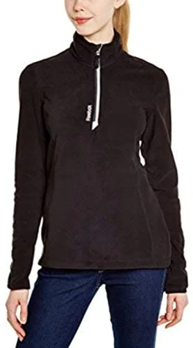 Reebok Womens Reebok Damen Langärmliges Shirt Fleece, Black, S T-Shirt