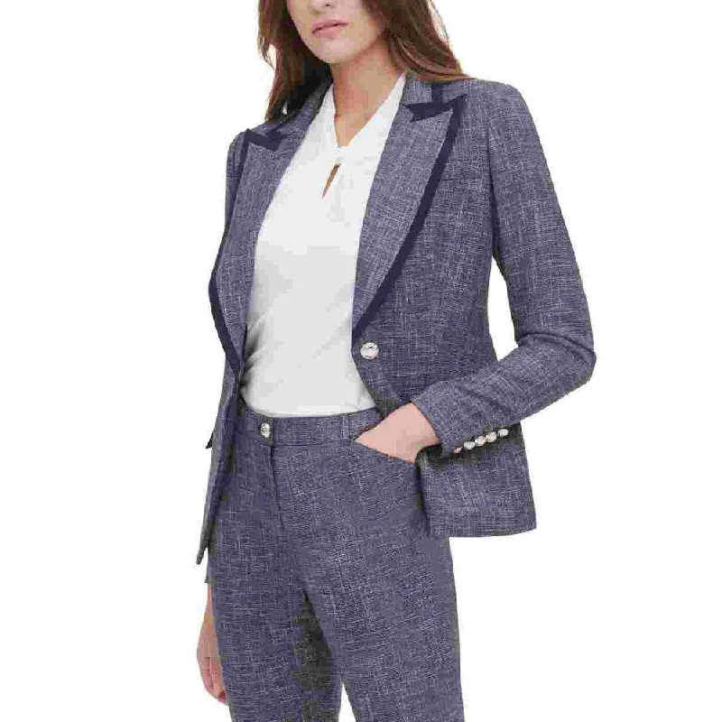 Tommy Hilfiger Women's One Button Blazer Blue Size 12