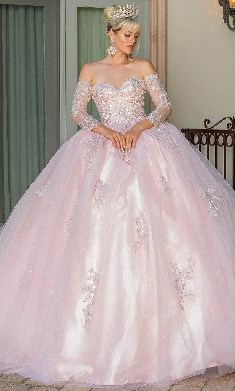 Dancing Queen 1674 - Floral Embroidered Sweetheart Ballgown