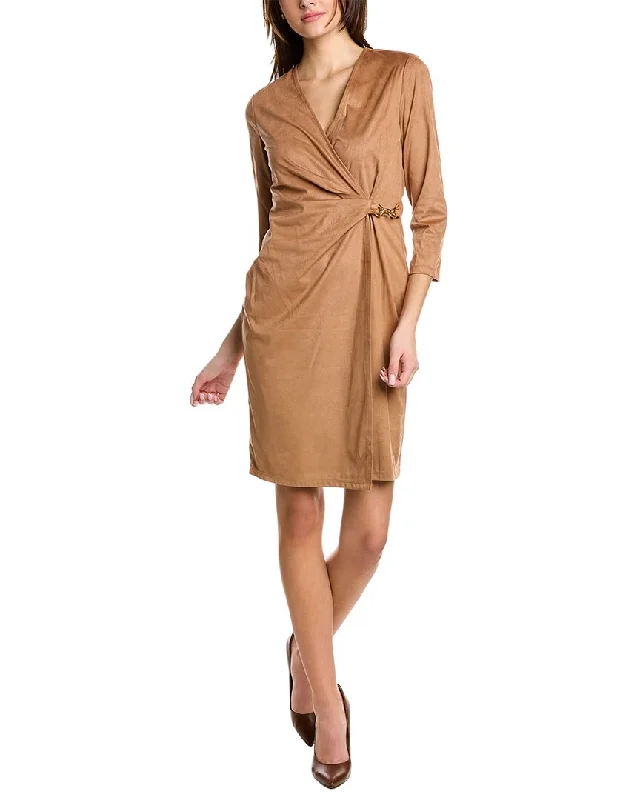 Anne Klein Suede Wrap Dress