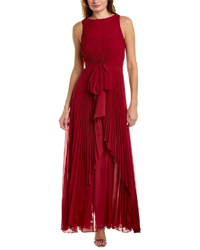 Badgley Mischka Accordion Pleated Gown