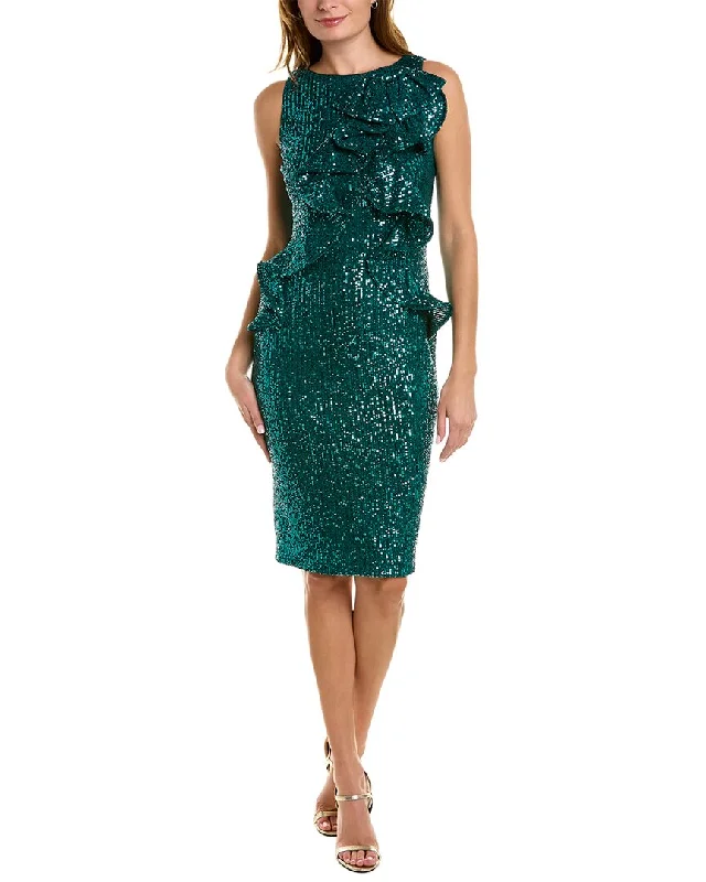 Badgley Mischka Sequin Cocktail Dress