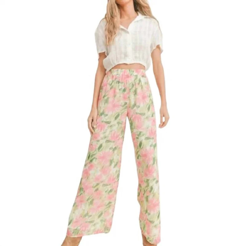 Desert Tropics Pants In Pink Multi