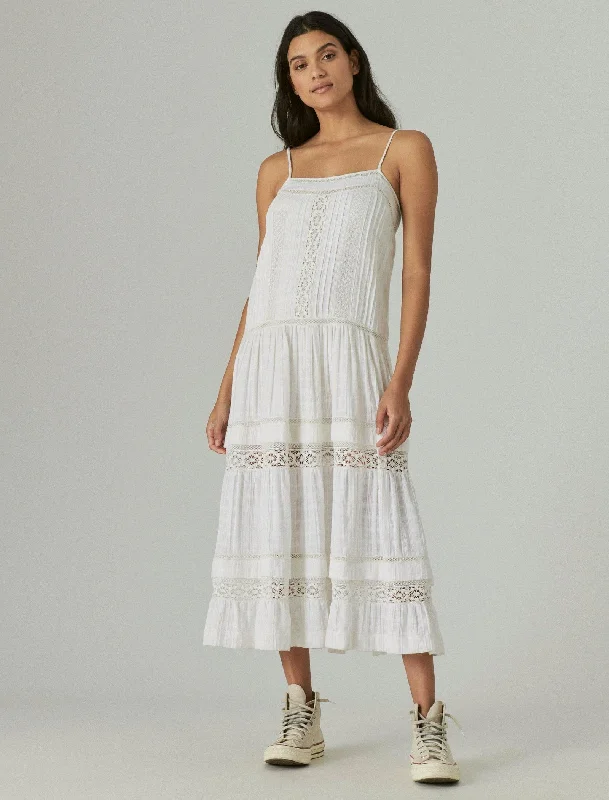 Lucky Brand Womens Lace Maxi Dress