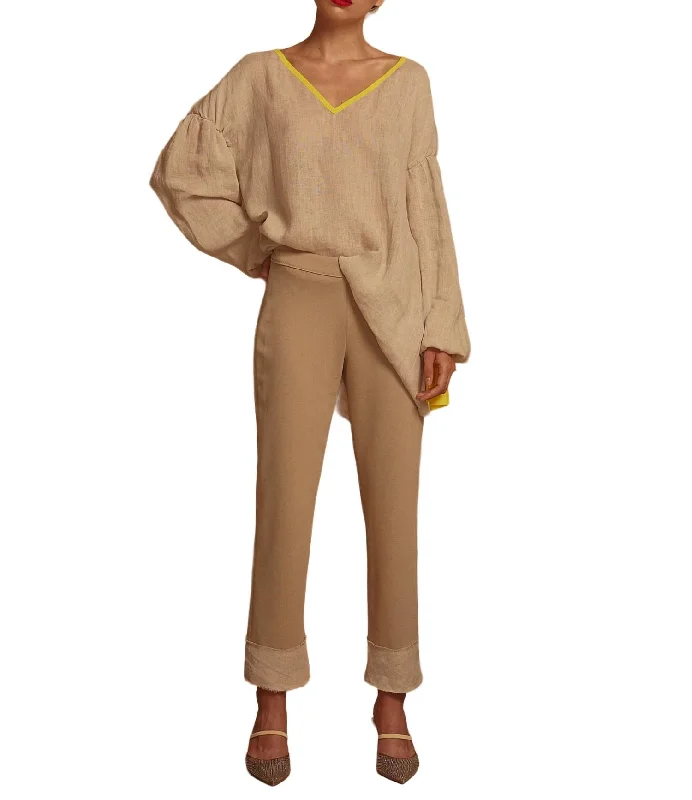 Tanua Cropped Pant In Dune/sand