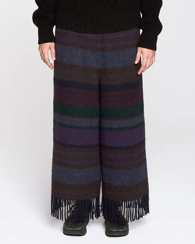 G.o.D Madonna Pants Blanket Wool Dark Brown/Multi