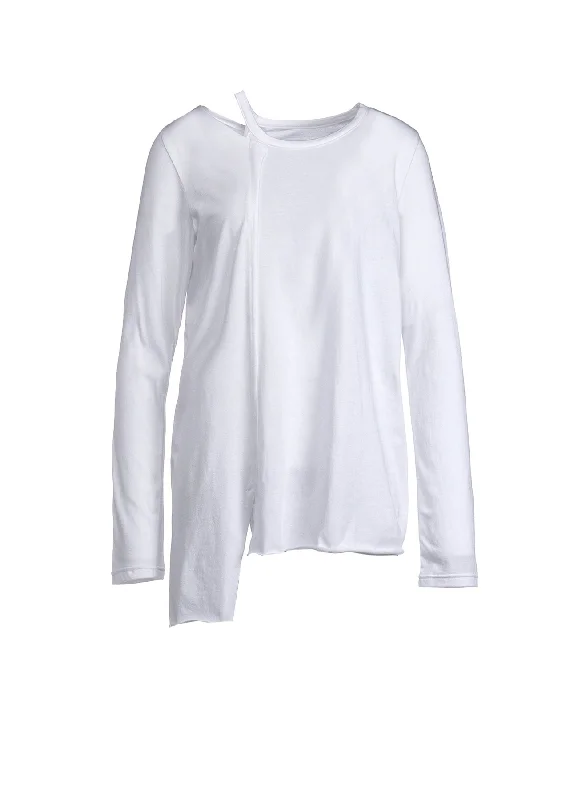 40/-SOFT JERSEY RIGHT ASYMMETRIC LONG SLEEVE T